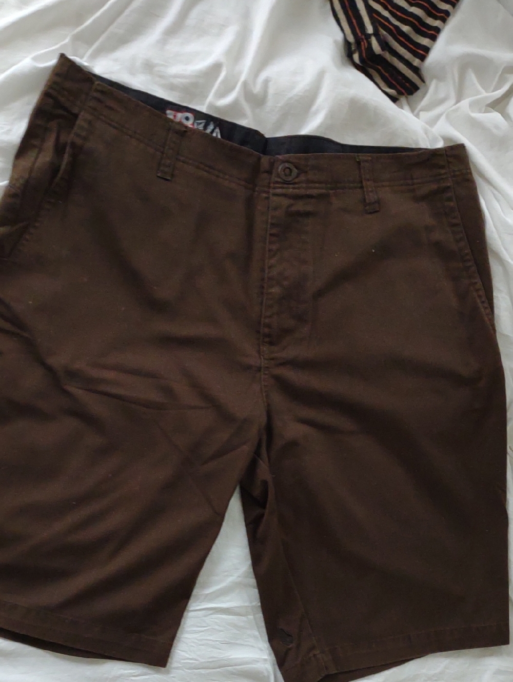 Volcom Brown Men's Chino Shorts - Solid Casual Style